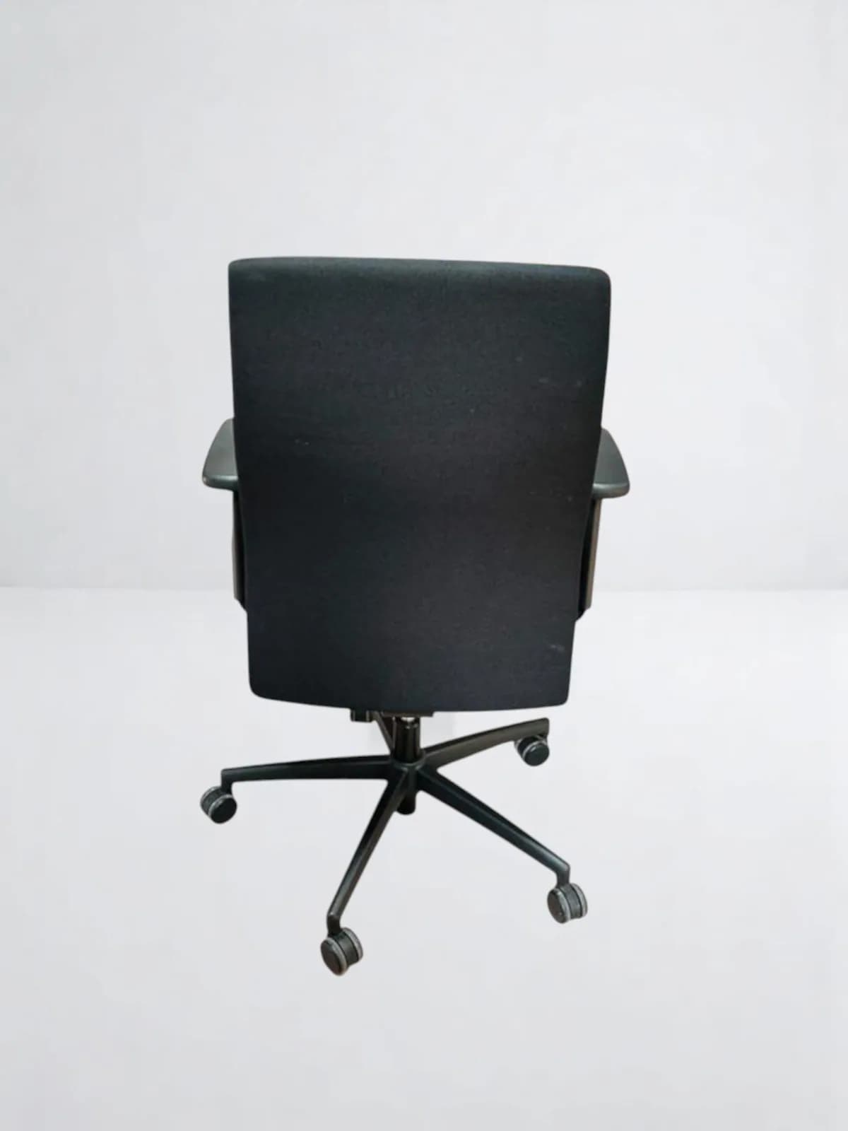 Chaise à roulette Dauphin tissus noir ergonomique promo — vue 4
