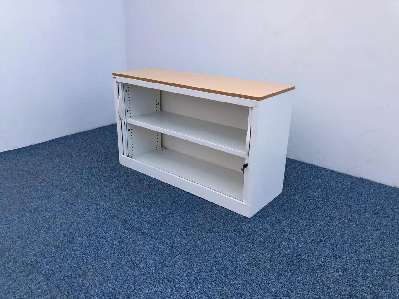 Armoire Basse MAGENCIA blanche 120x73cm — vue 4