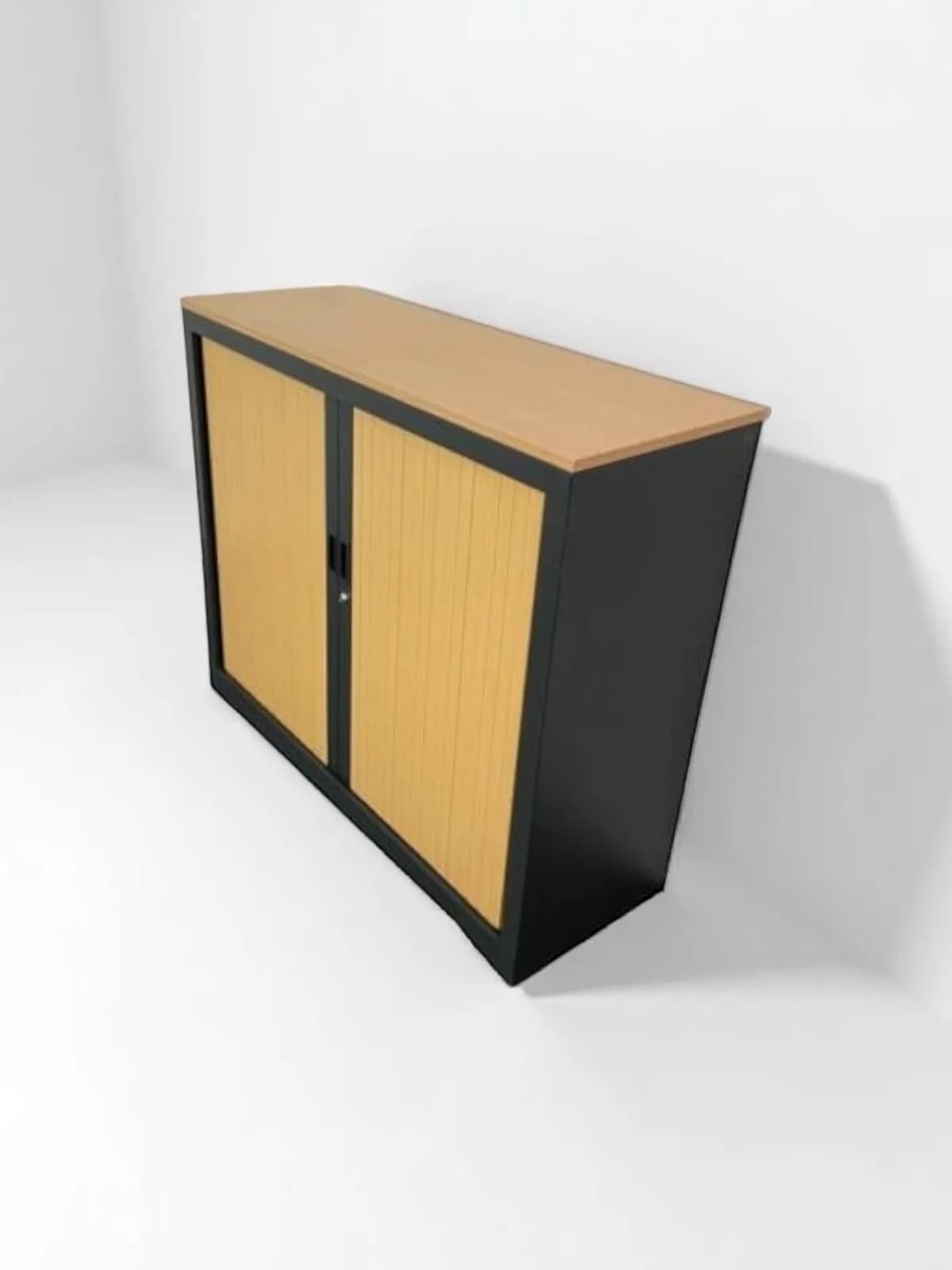Armoire basse 120x100cm bi color marron