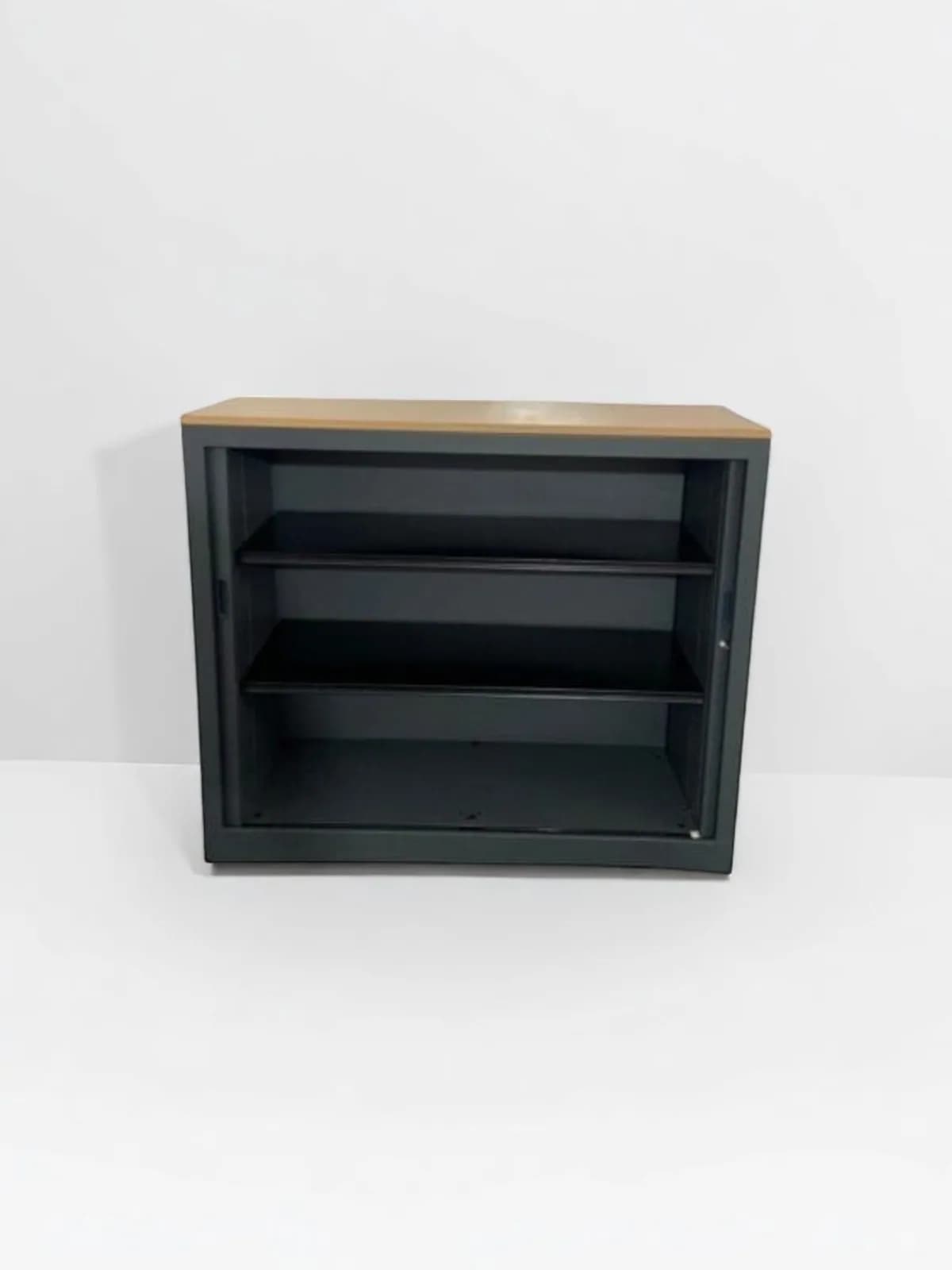 Armoire basse 120x100cm bi color marron — vue 3