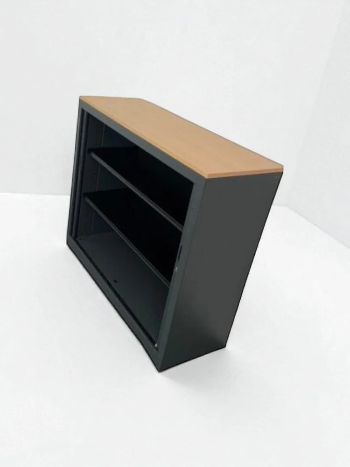 Armoire basse 120x100cm bi color marron — vue 5