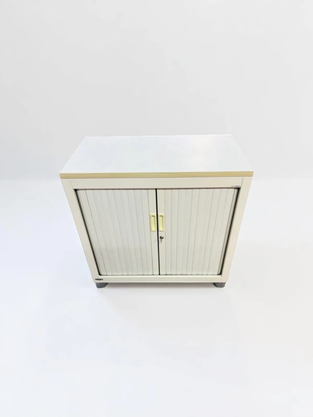 Armoire basse blanche Arfeo finition chêne 80x74cm — vue 2