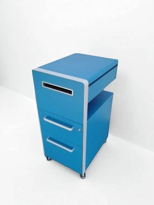 Meuble caisson de rangement Bisley mobile bleu