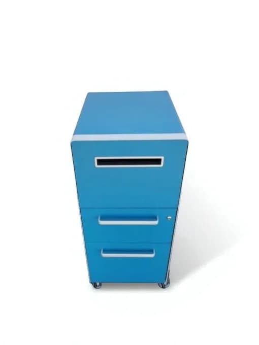 Meuble caisson de rangement Bisley mobile bleu — vue 2