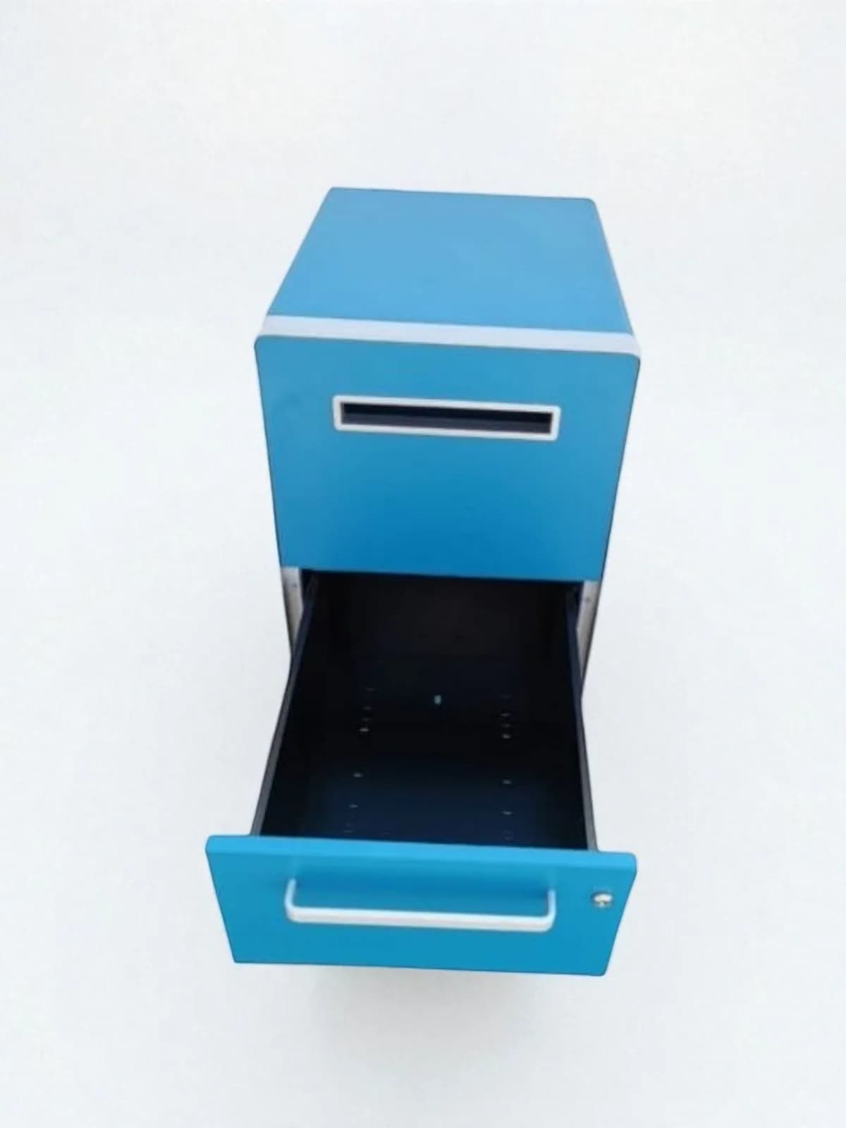 Meuble caisson de rangement Bisley mobile bleu — vue 3