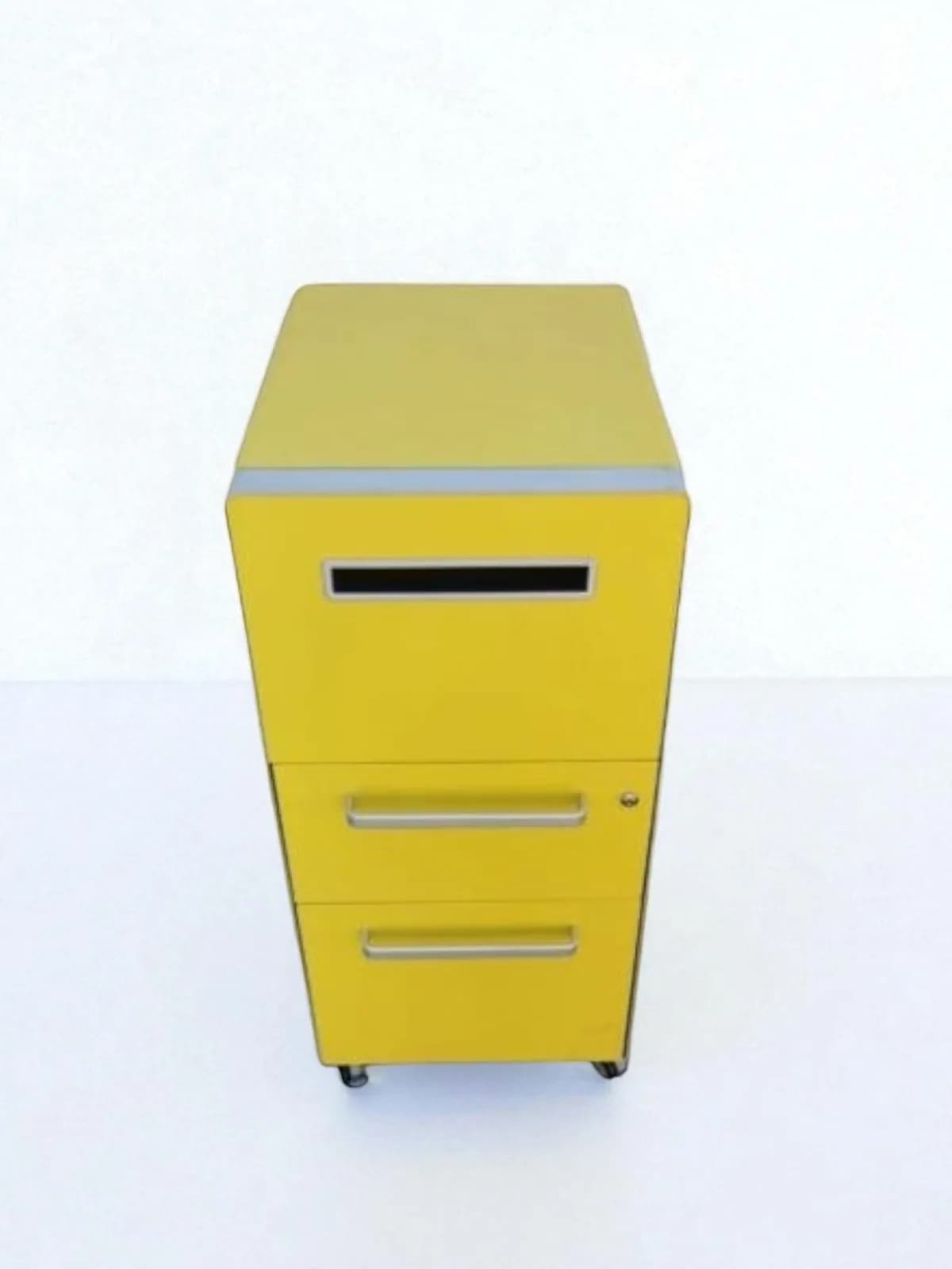 Meuble caisson de rangement Bisley mobile jaune — vue 2