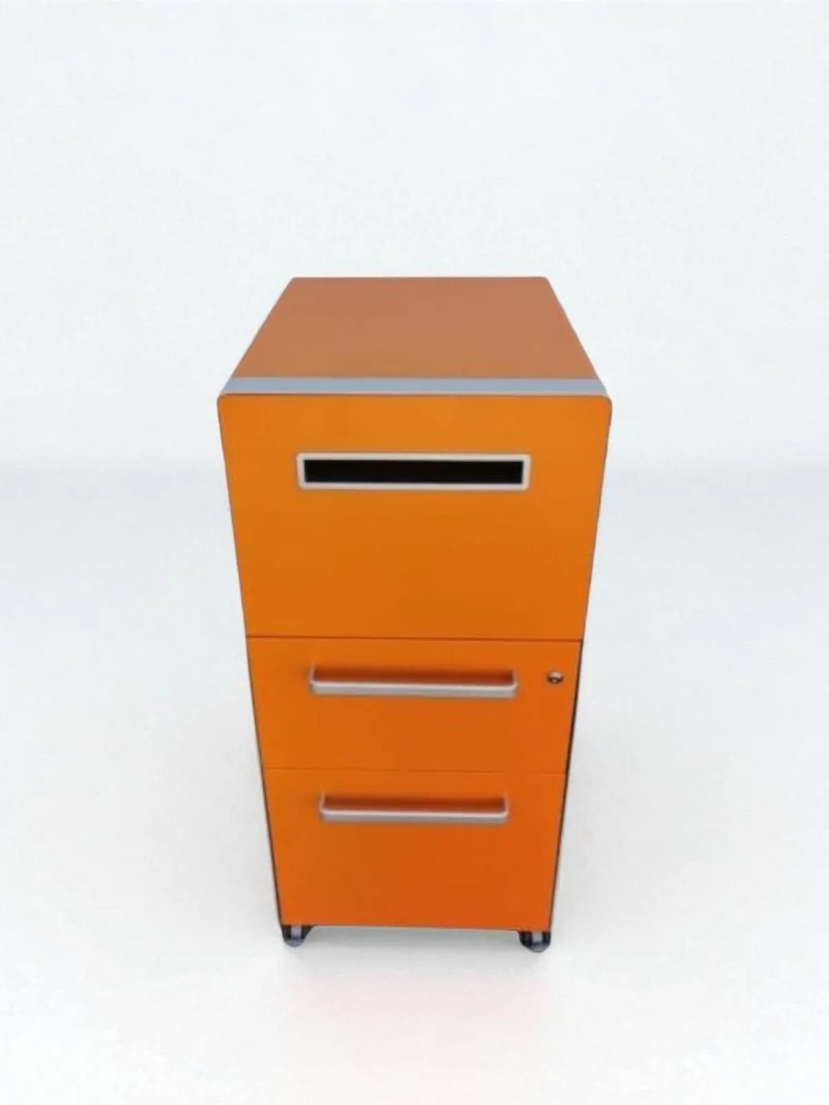 Meuble caisson de rangement Bisley mobile orange