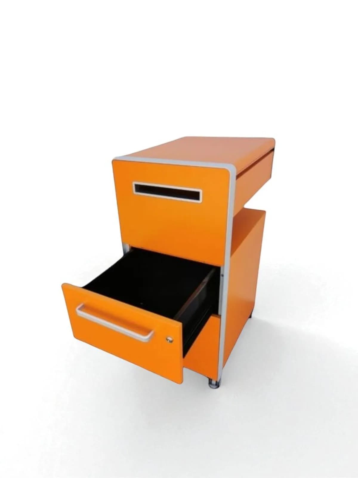 Meuble caisson de rangement Bisley mobile orange — vue 4