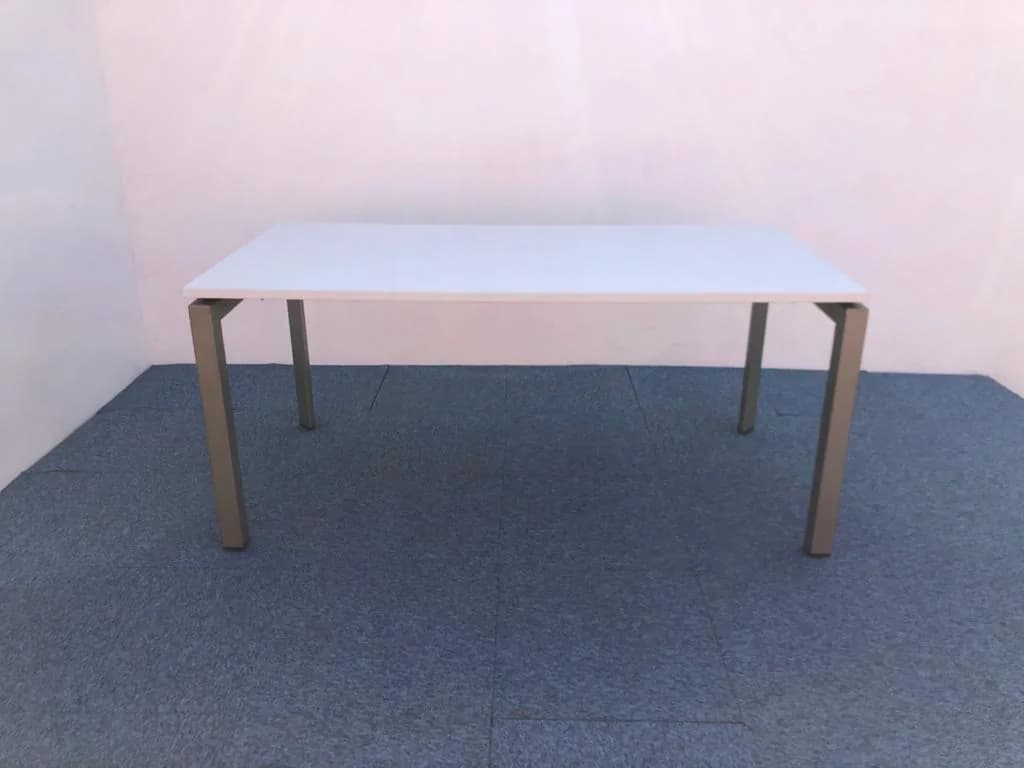 Bureau droit blanc 160x80cm — vue 2