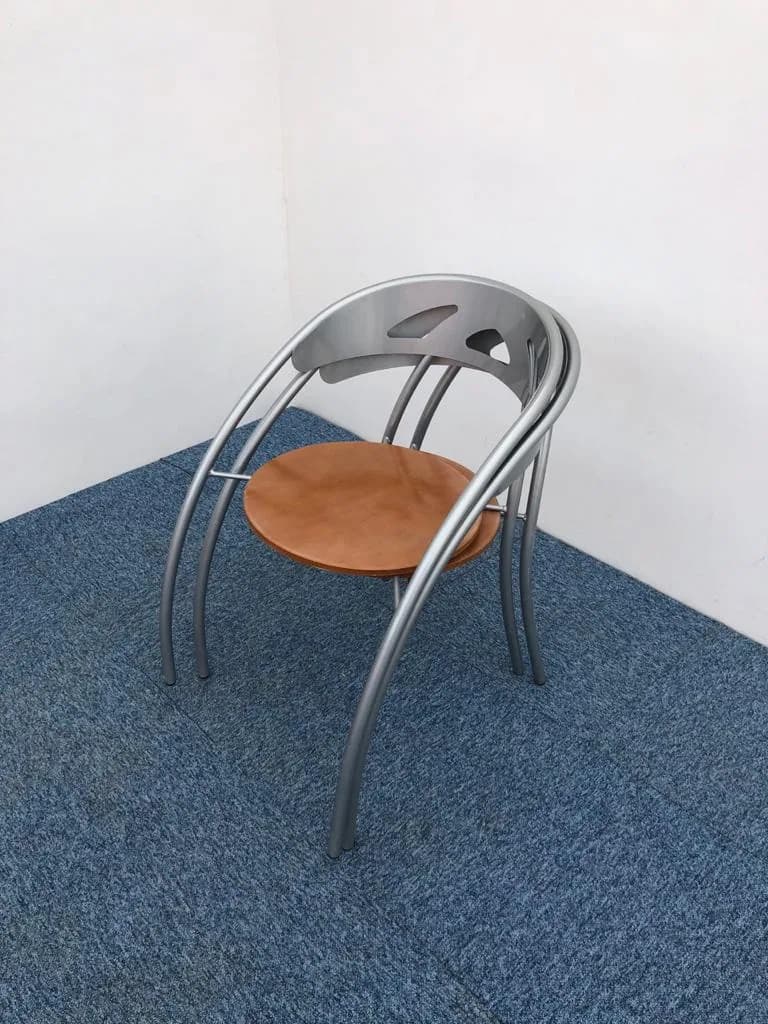 Chaise visiteur accueil métallique — vue 4
