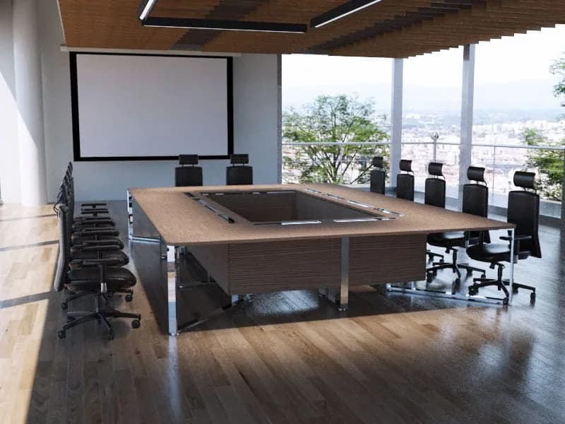 Table de Réunion Rectangulaire ASCO – Capacité 20 Personnes