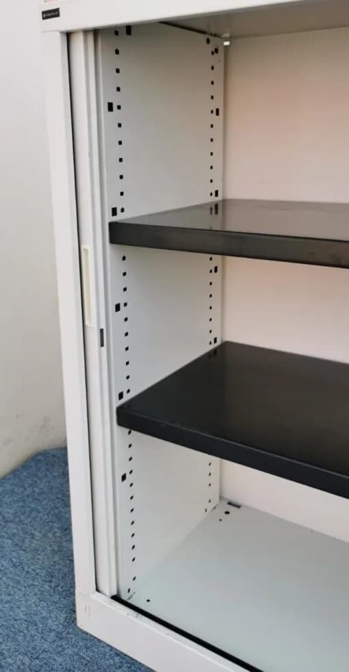 Armoire basse blanche magencia 100x100cm sans clé — vue 4