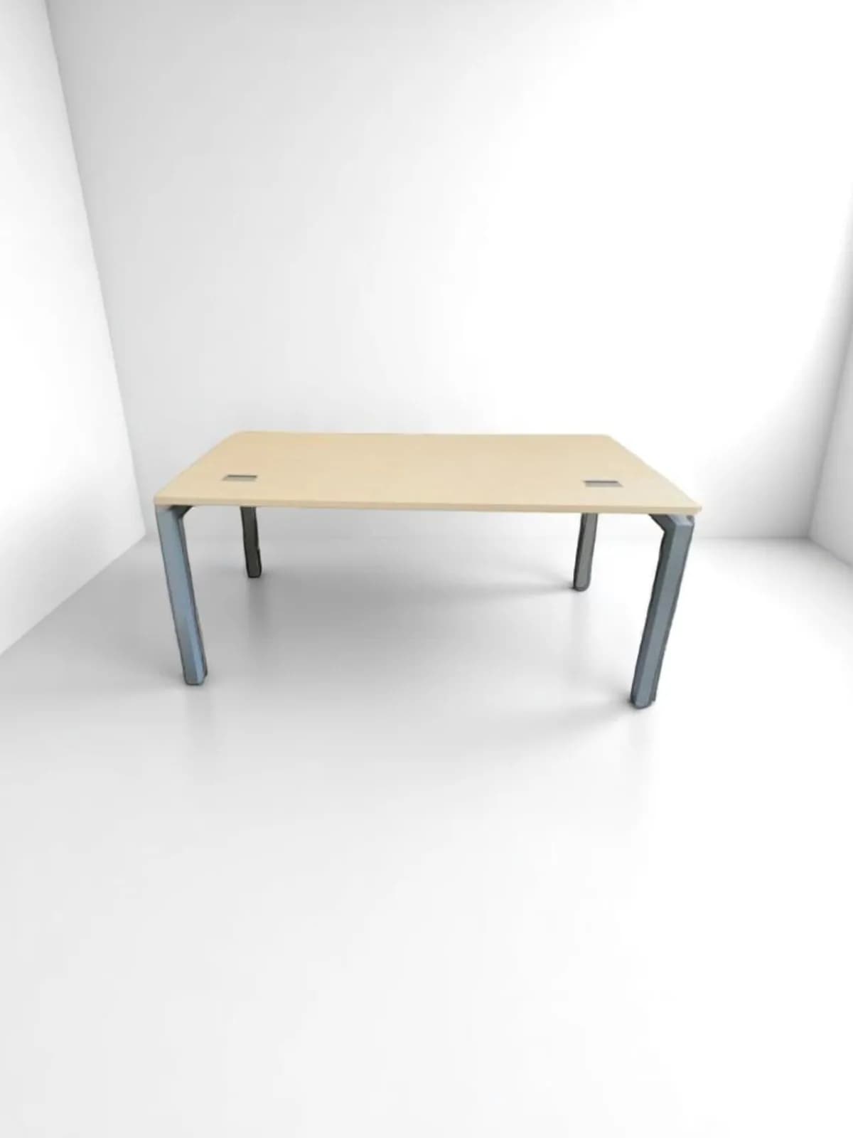 Bureau droit Columbia 160x80cm passe câble — vue 3