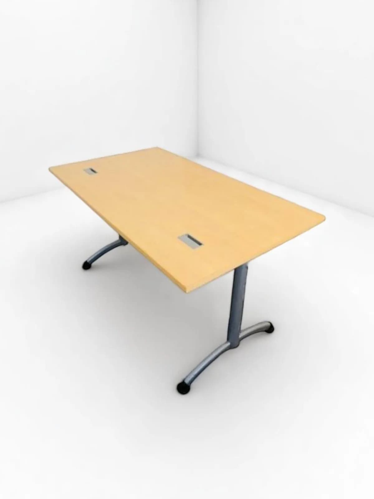 Bureau droit Columbia chêne pietement I 140x80cm — vue 3