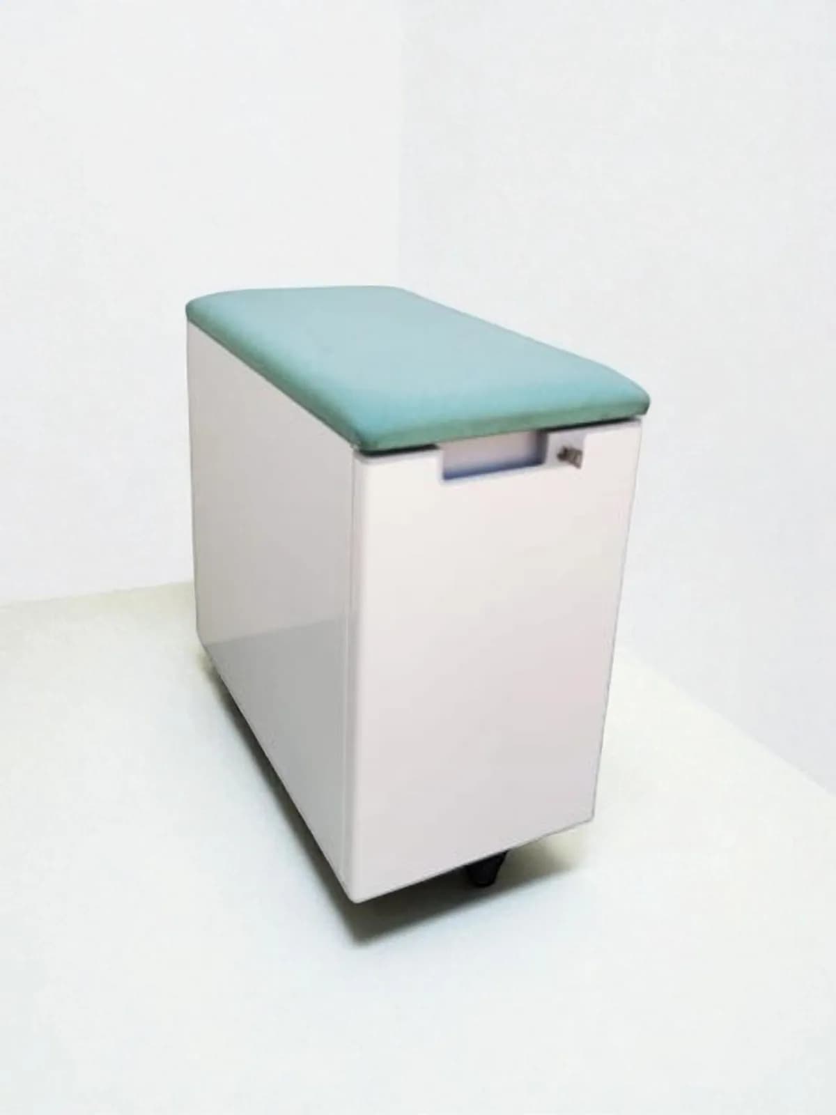CAISSON AVEC COUSSIN D'ASSISE VERT EAU