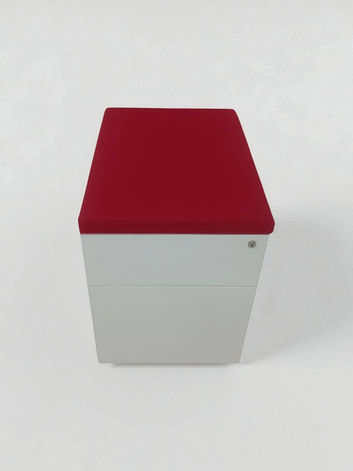 Caisson Bas à Roulette Actiu avec Assise Rouge — vue 2