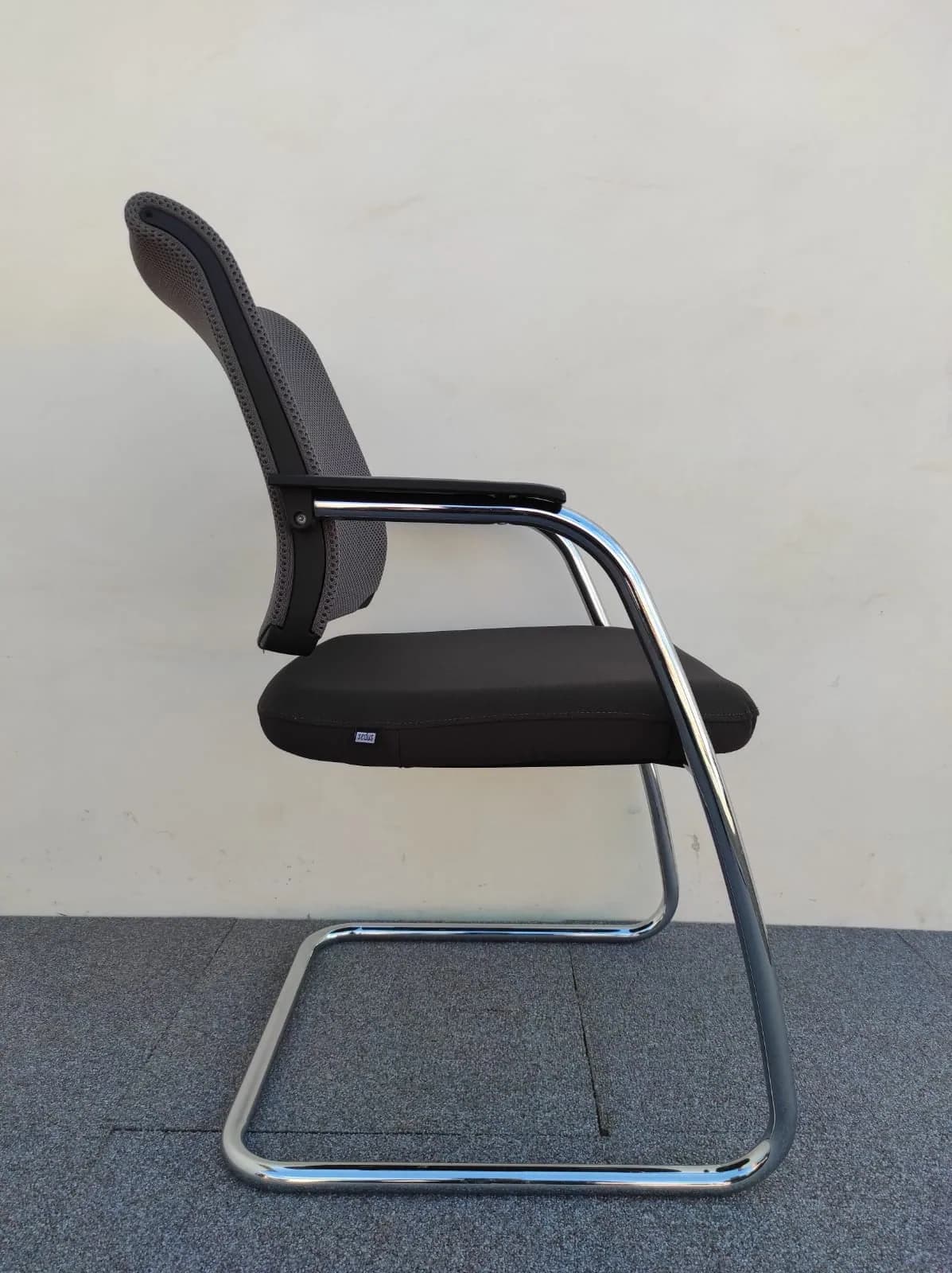 Chaise visiteur inox Sedus dossier résille NW — vue 3
