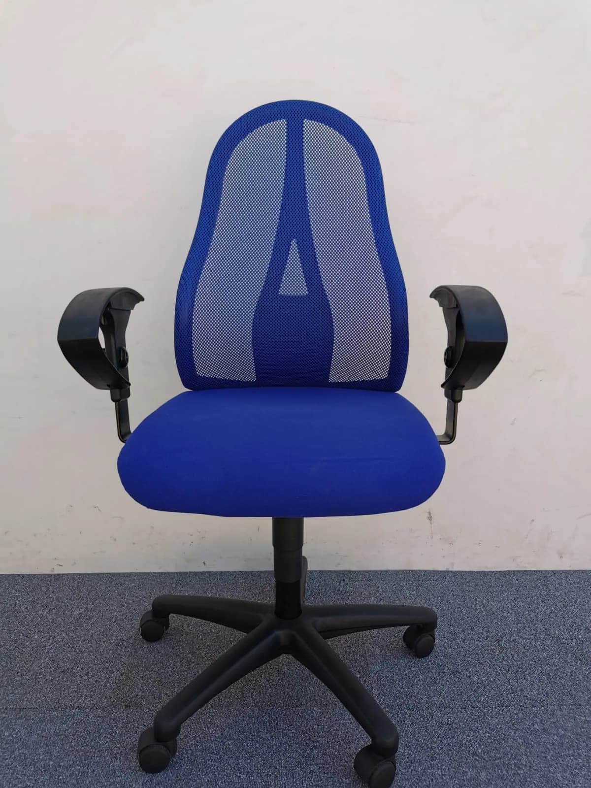 Chaise à Roulette bleu promo accoudoir réglable — vue 3