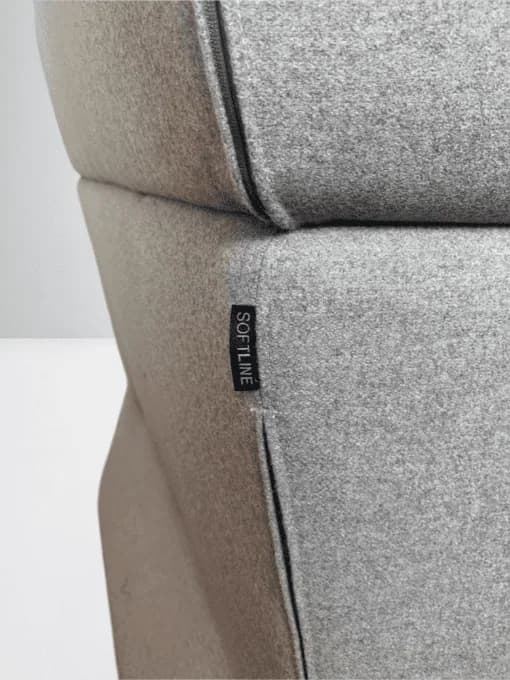 Basket Canapé avec Dossier Haut en Tissu Gris — vue 4