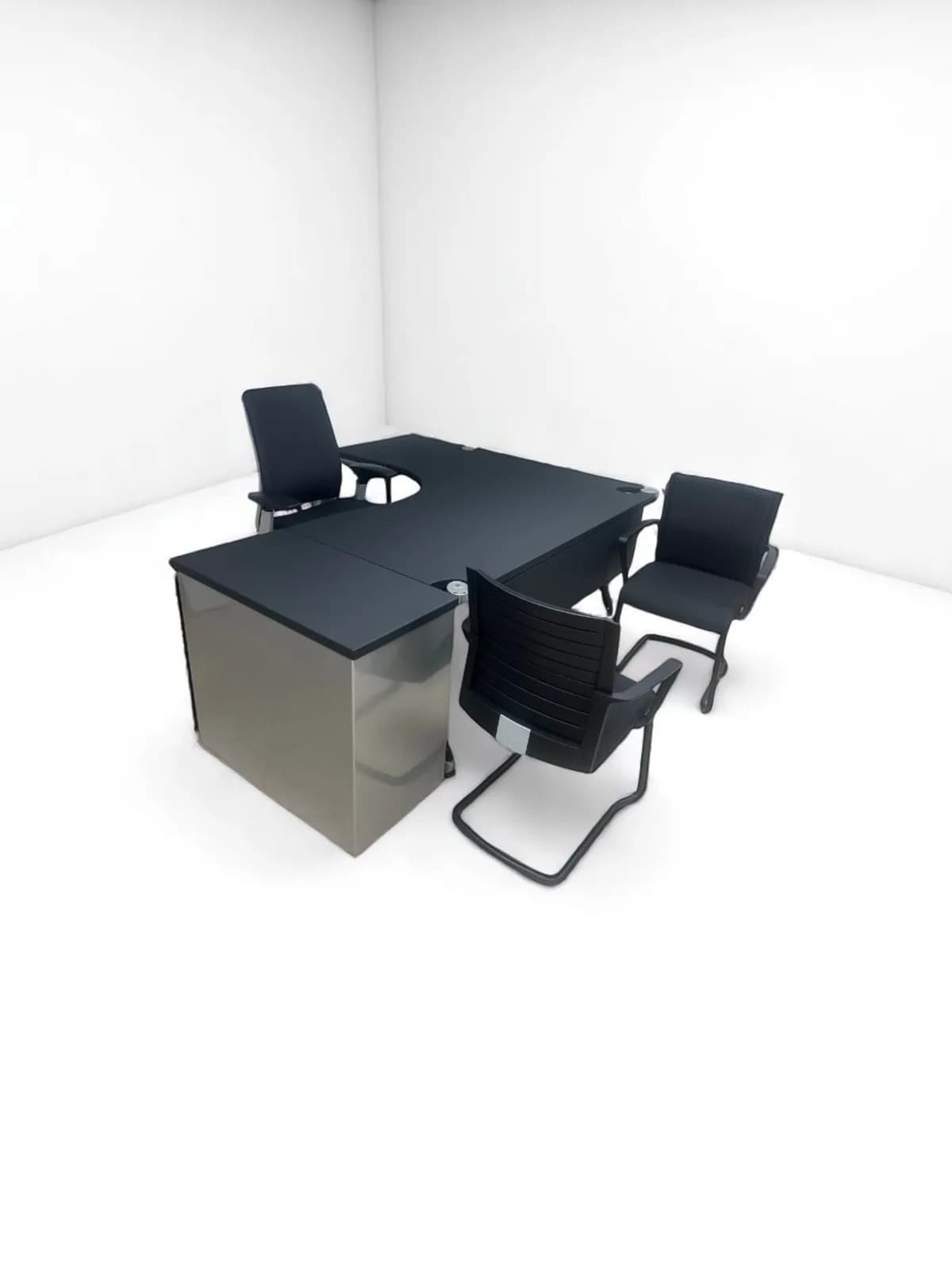 Bureau d'Angle Steelcase – Finition Cuir — vue 2