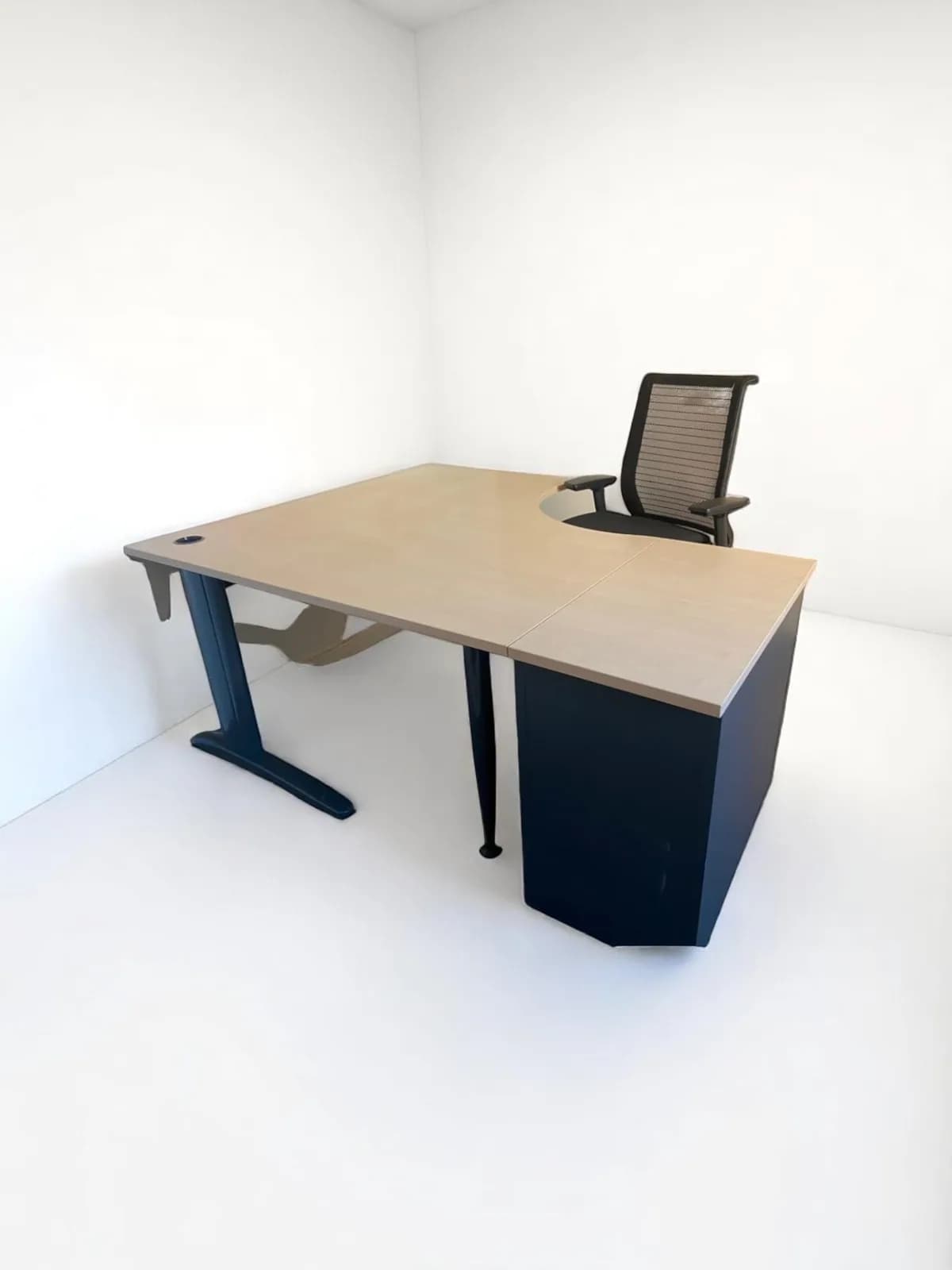 Bureau d'angle 160x200cm avec caisson 3 tiroirs