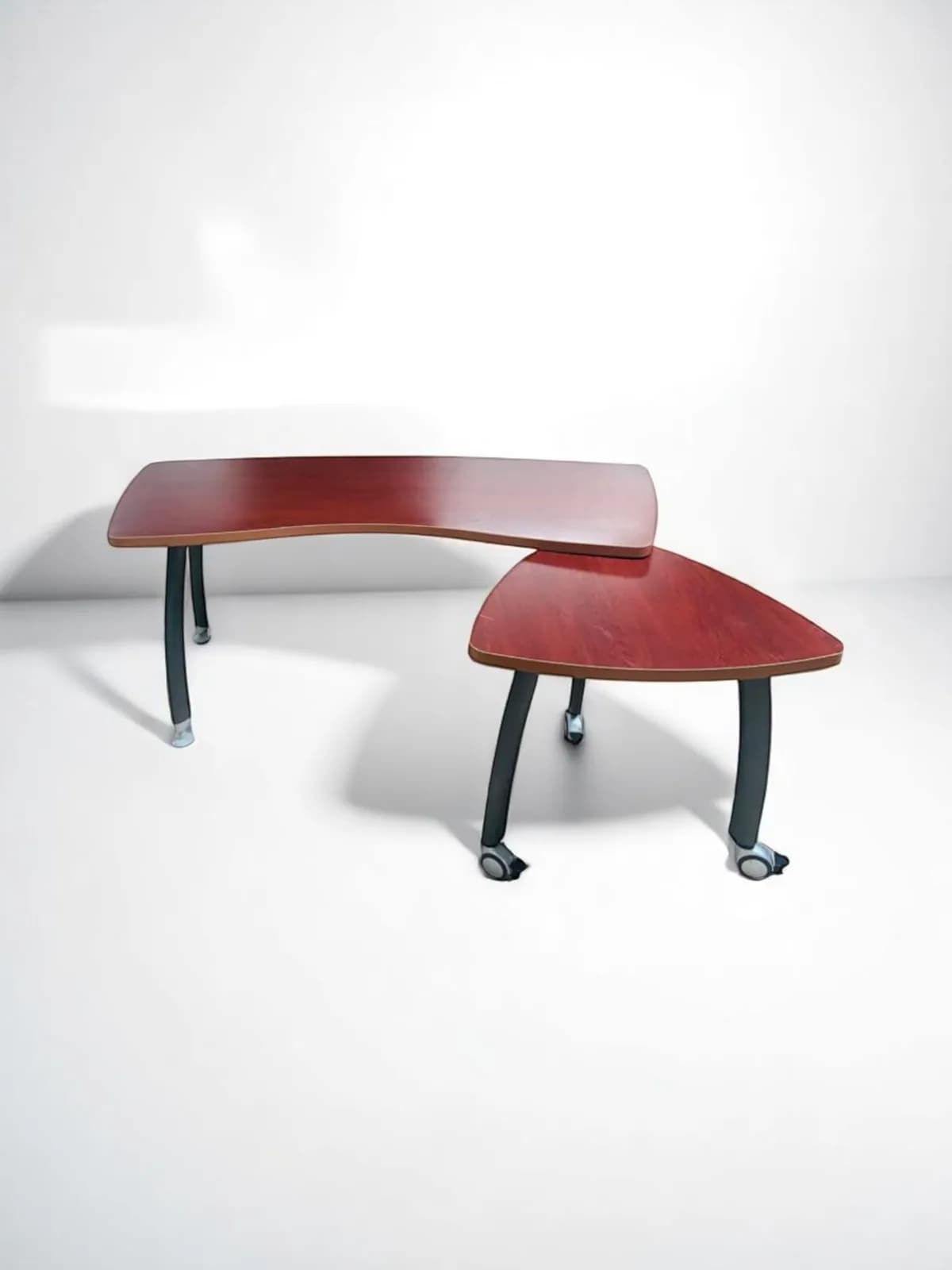 Bureau angle Wengé avec retour mobile  180cm — vue 2
