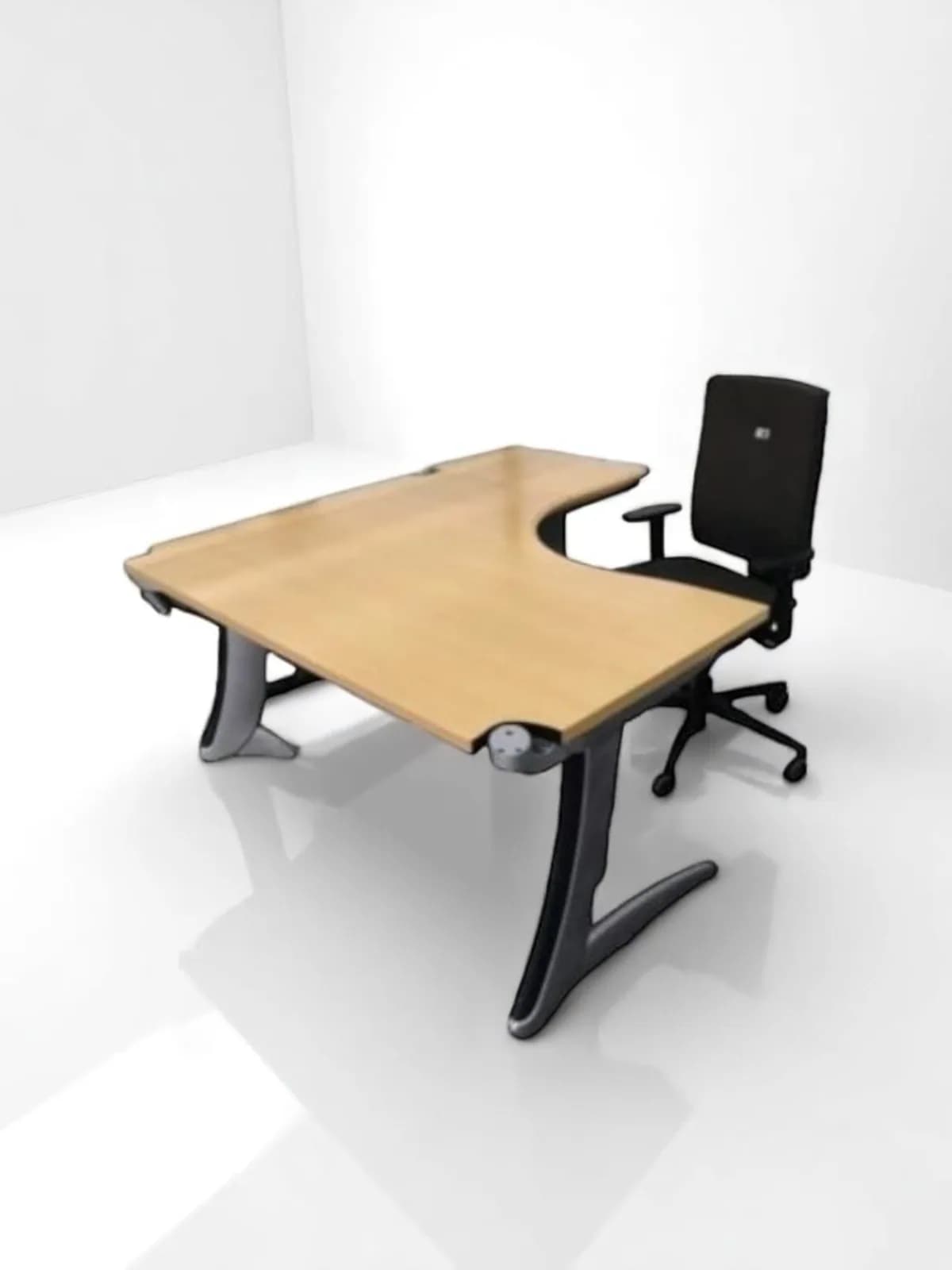 Bureau d'angle Steelcase avec caissons 160x160cm
