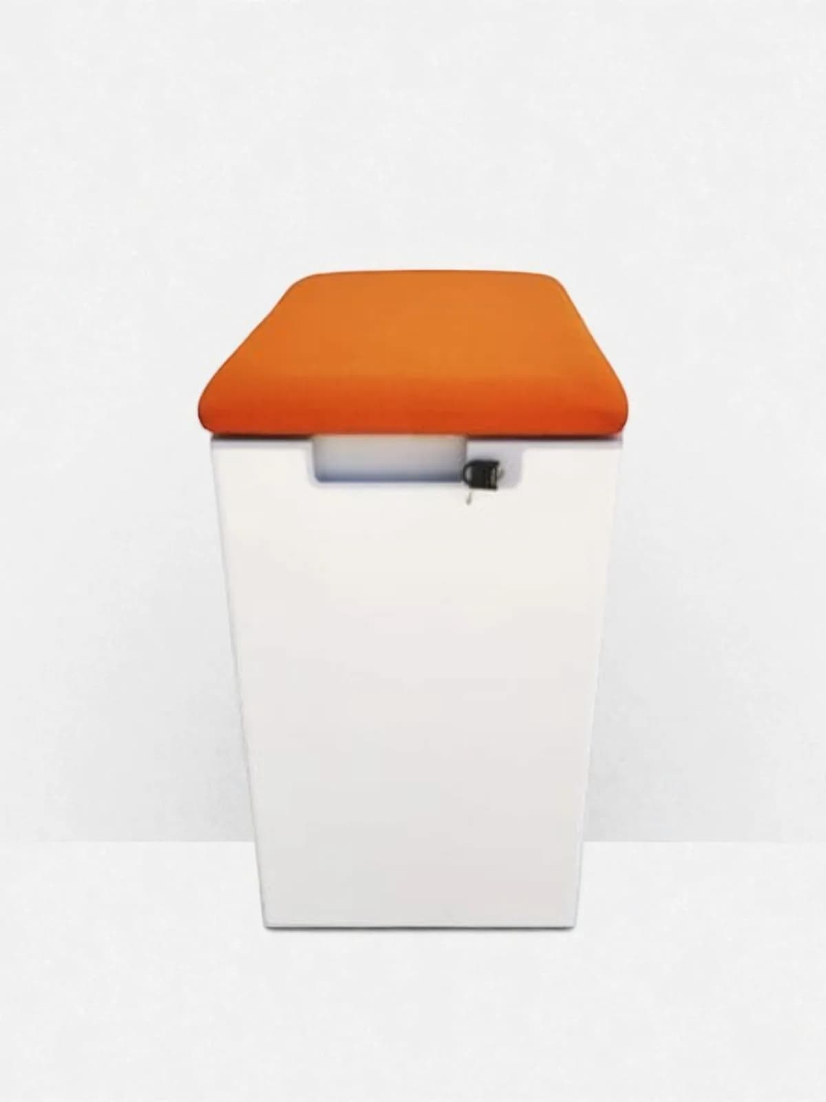 CAISSON AVEC COUSSIN D'ASSISE ORANGE — vue 2