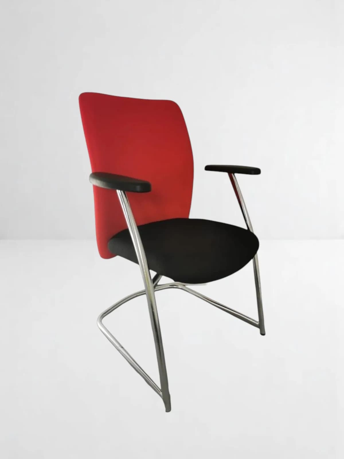 Chaise visiteur Joyten inox bi-color — vue 3