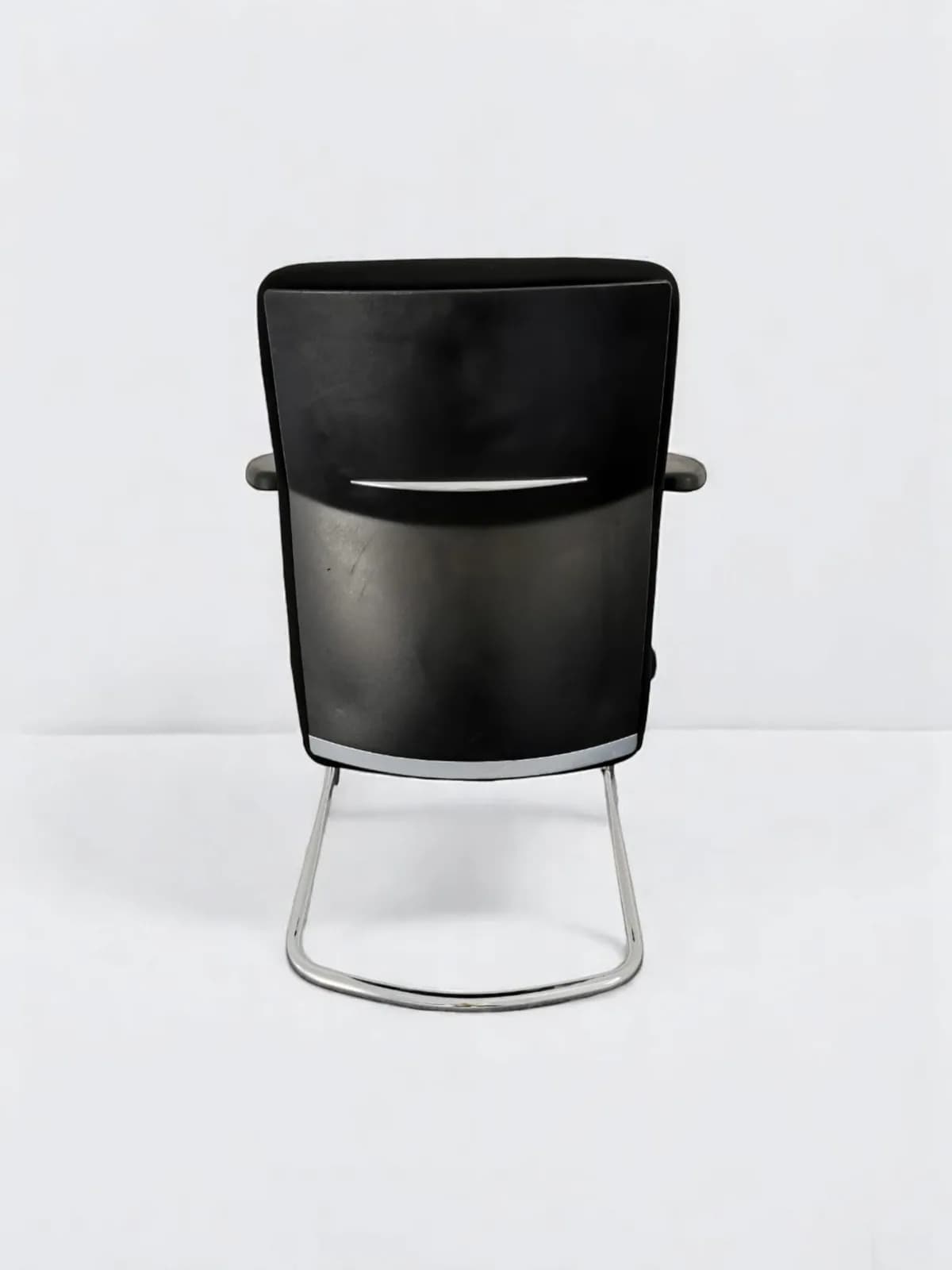 Chaise visiteur accueil Joyten inox noir — vue 4