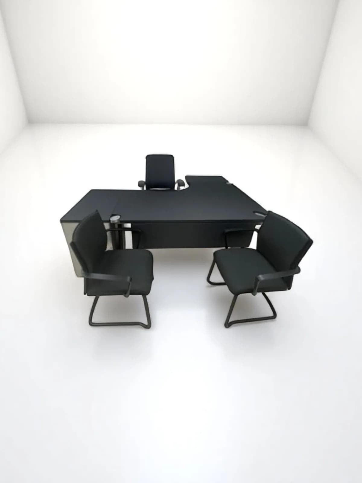 Bureau d'Angle Steelcase – Finition Cuir — vue 4
