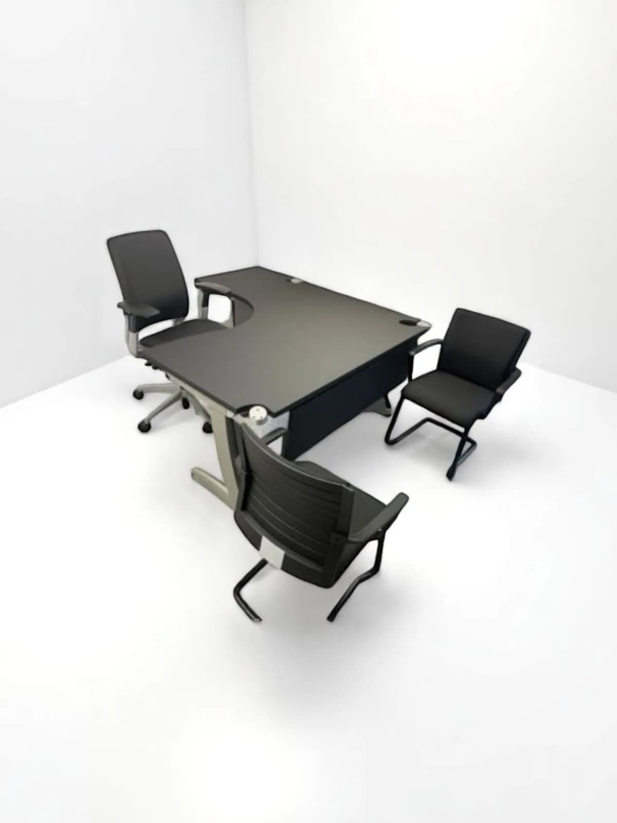 Bureau d'Angle Steelcase – Finition Cuir — vue 3