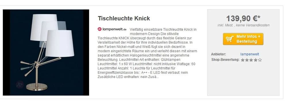 Lampe à LED articulée INCLINEA de bureau — vue 3