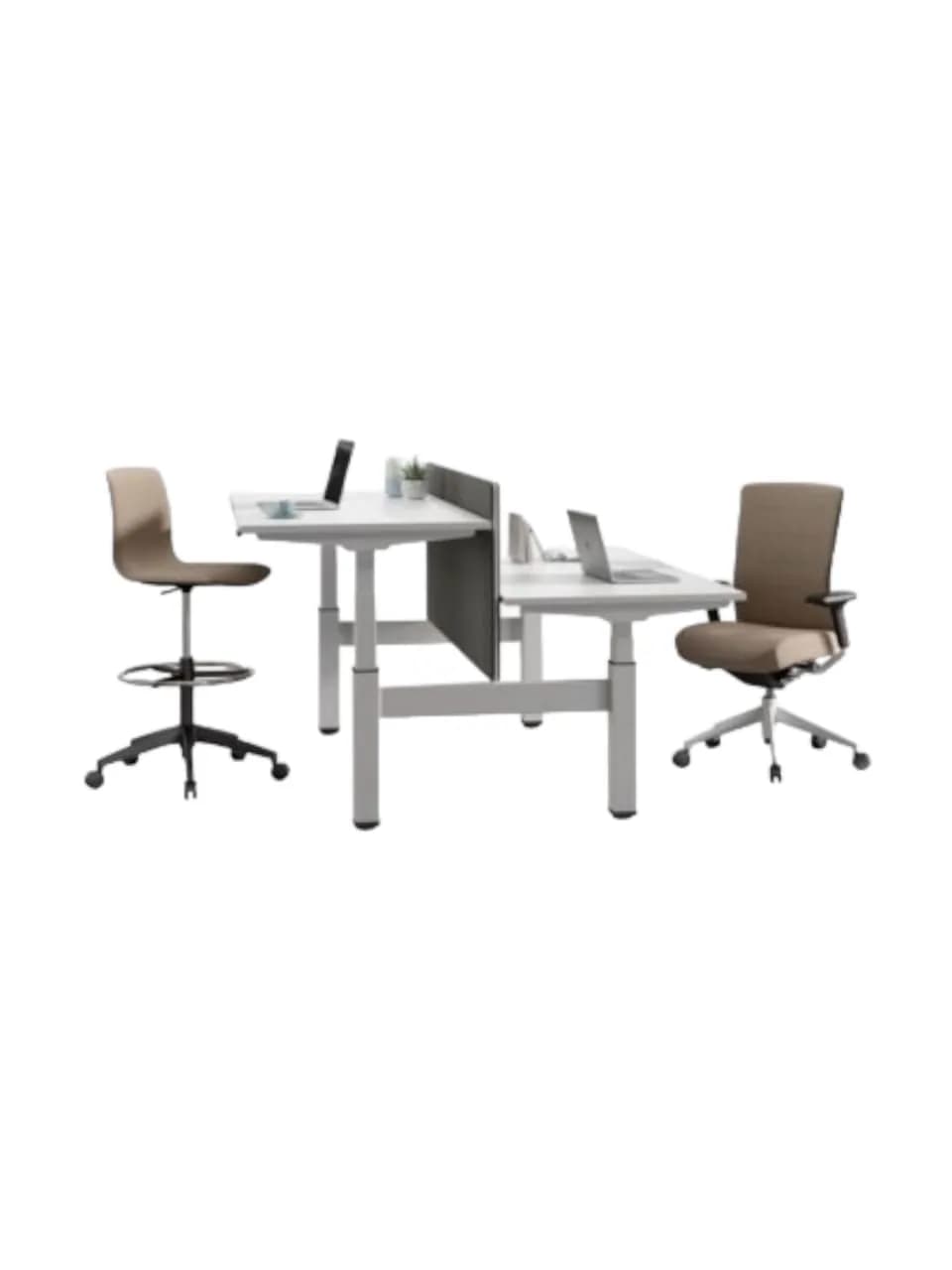 Bureau bench Actiu Mobility réglable en hauteur 160x80cm