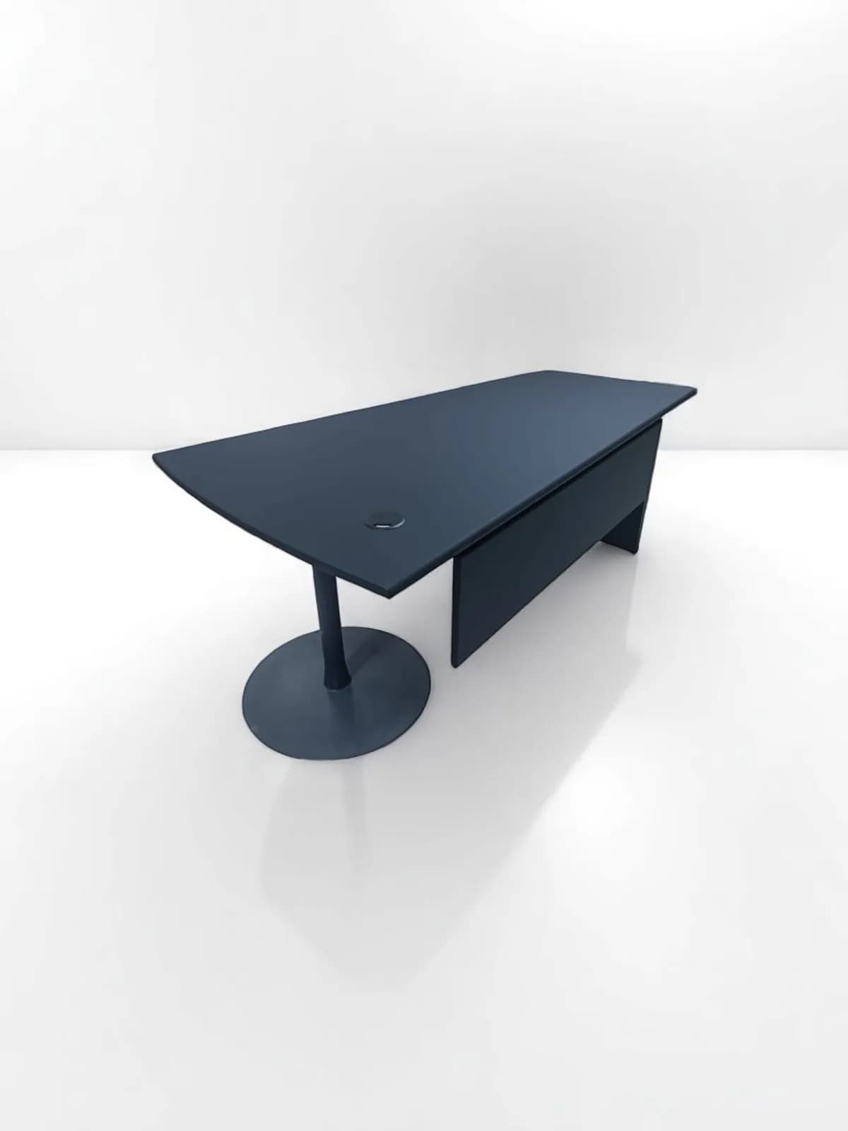 Bureau de direction en cuir avec voile 180cm