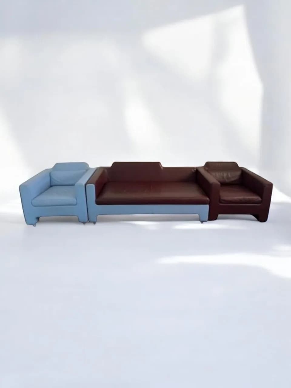 Ensemble Canapé et Fauteuils Horizon en Cuir – Baleri Italia — vue 3