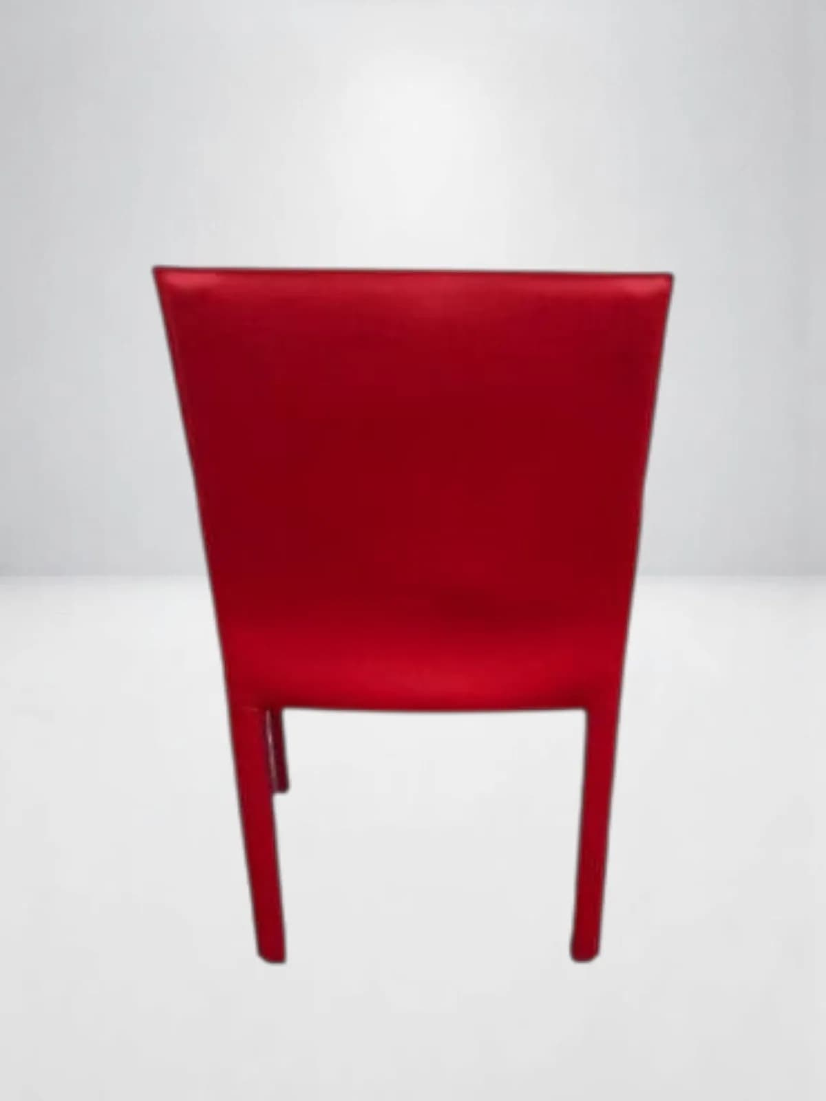 Enrico pellizzoni en cuir rouge - Chaise avec accoudoirs — vue 3