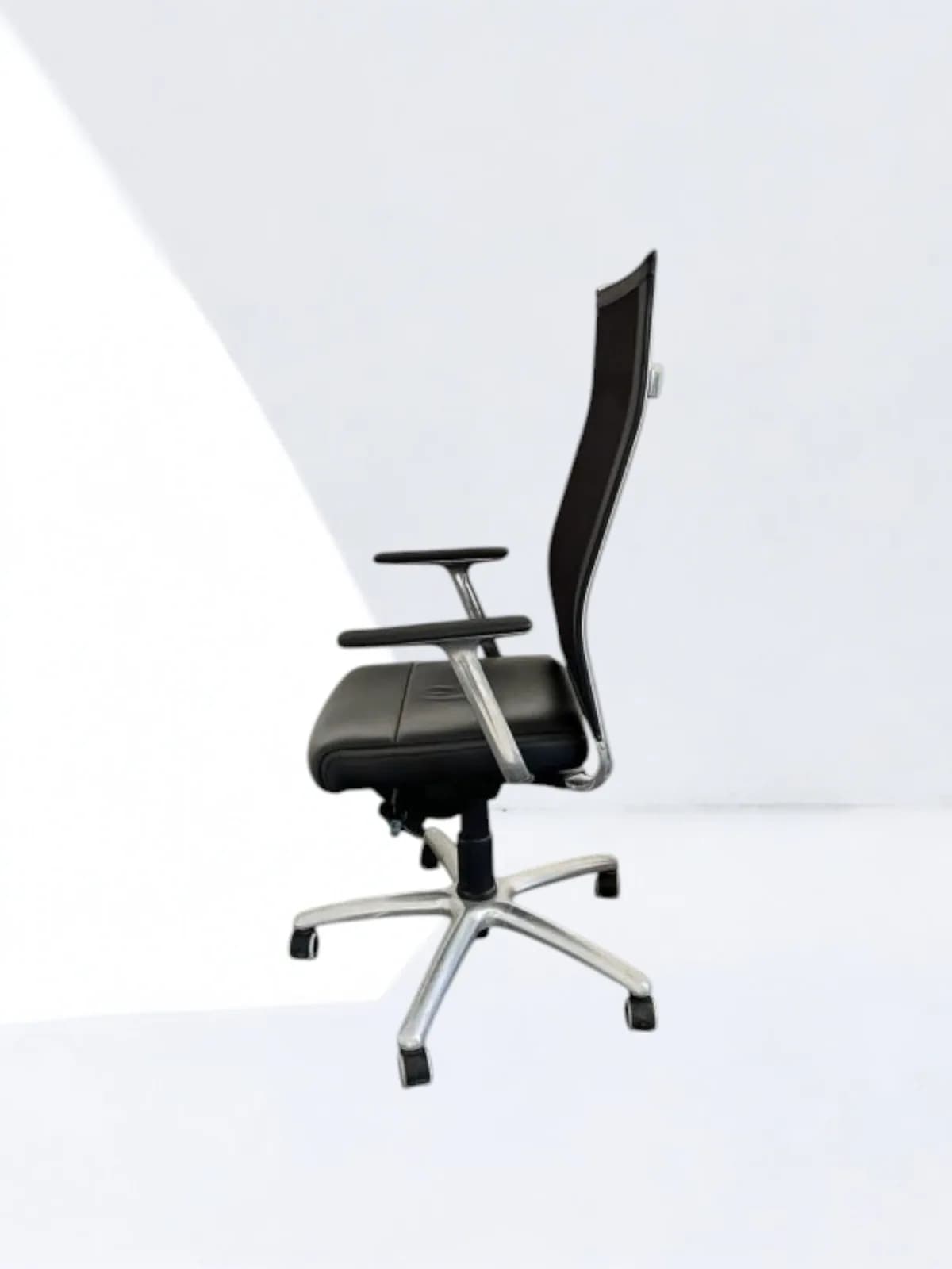 Fauteuil de direction design Kosmo simili-cuir aluminium — vue 2