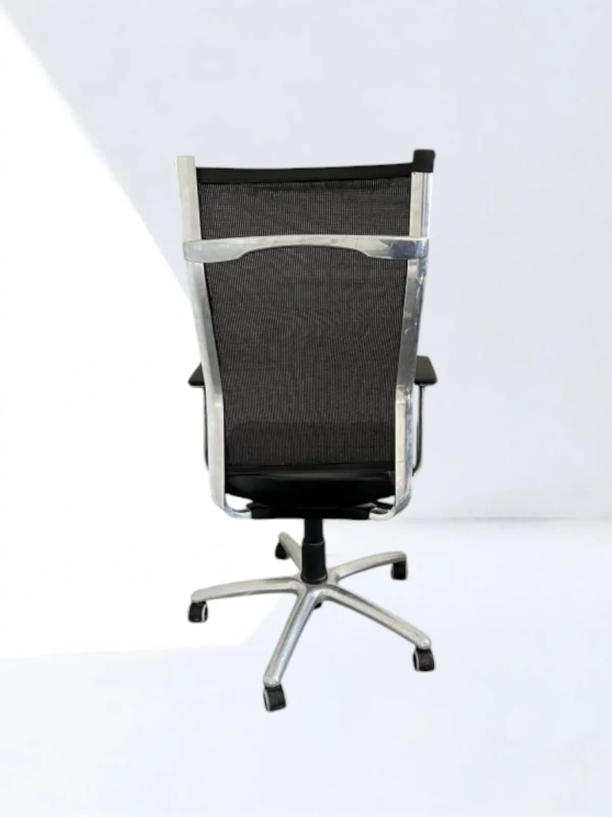 Fauteuil de direction design Kosmo simili-cuir aluminium — vue 3