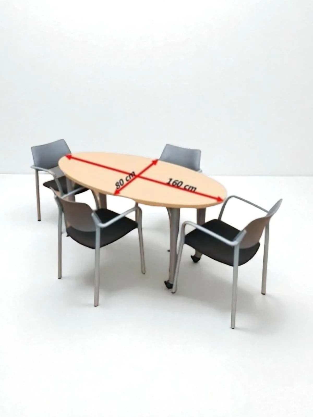 Table de réunion pro HAWORTH 4 pers formation 160CMx80CM — vue 5