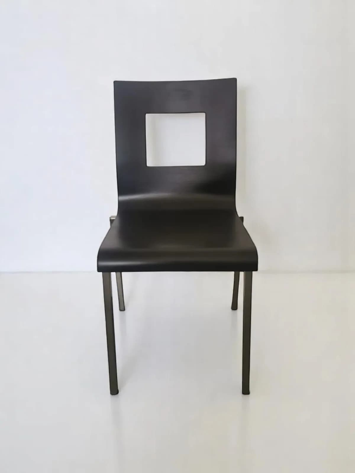 Chaise restaurant Pedrali Wengé Inox — vue 2