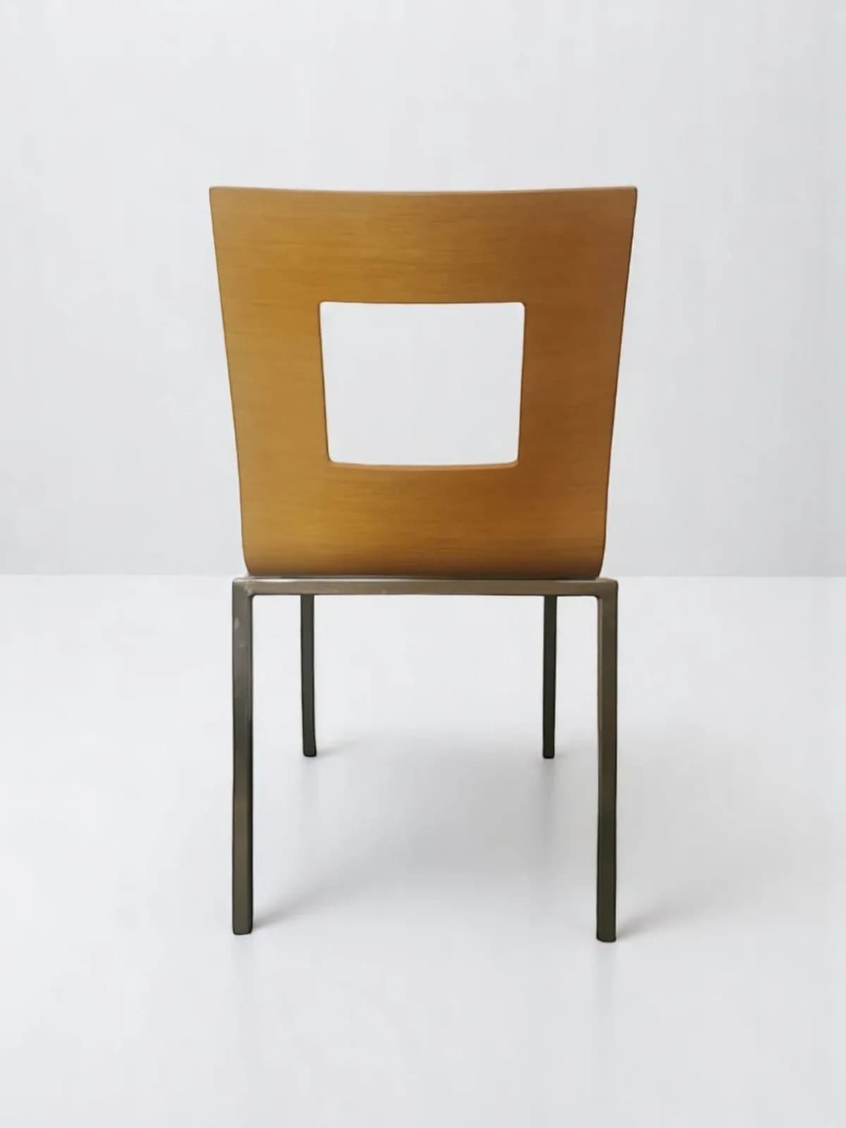 Chaise restaurant Pedrali chêne Inox — vue 4