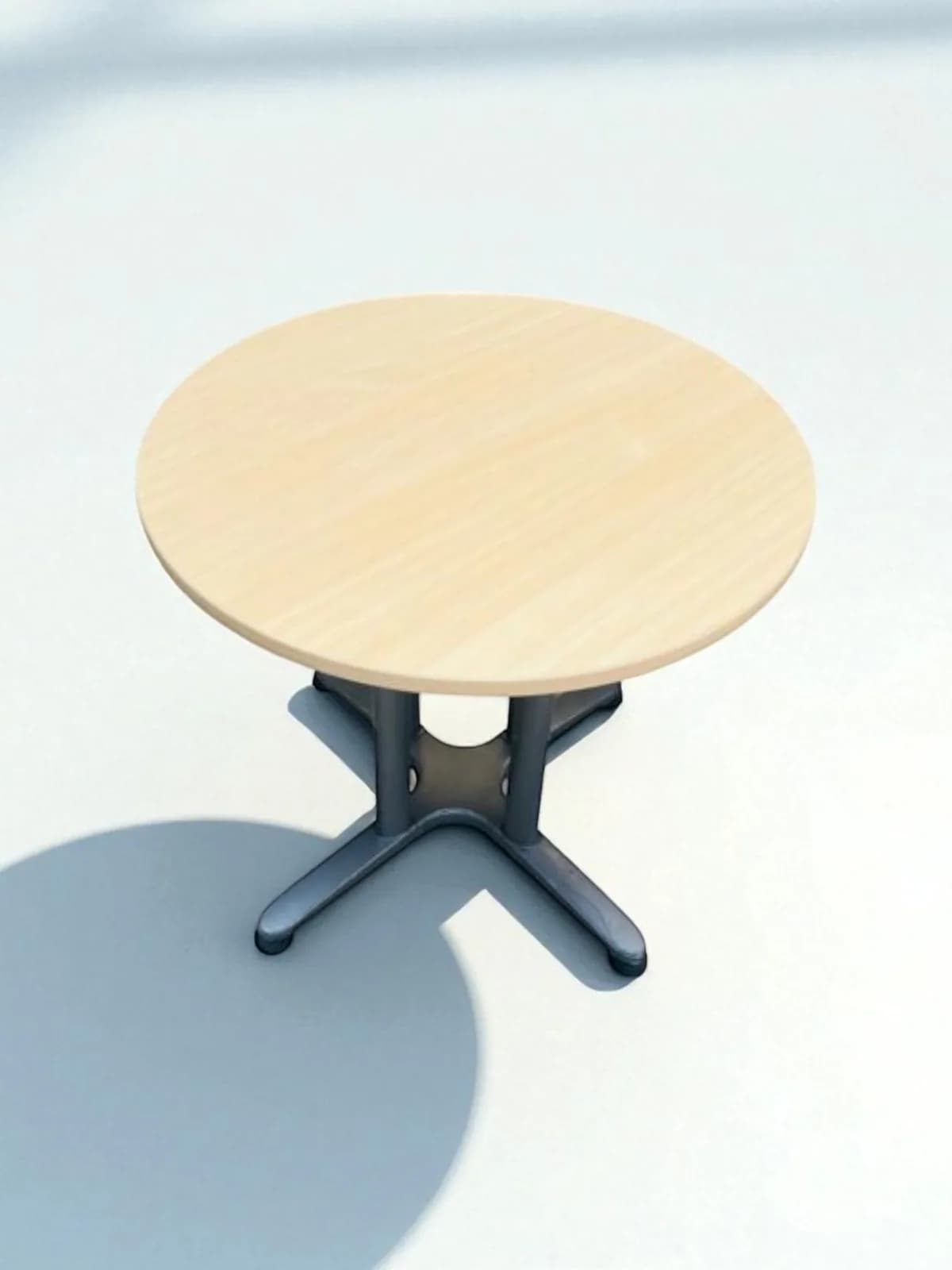 Table ronde Strafor 80cm finition chêne — vue 2