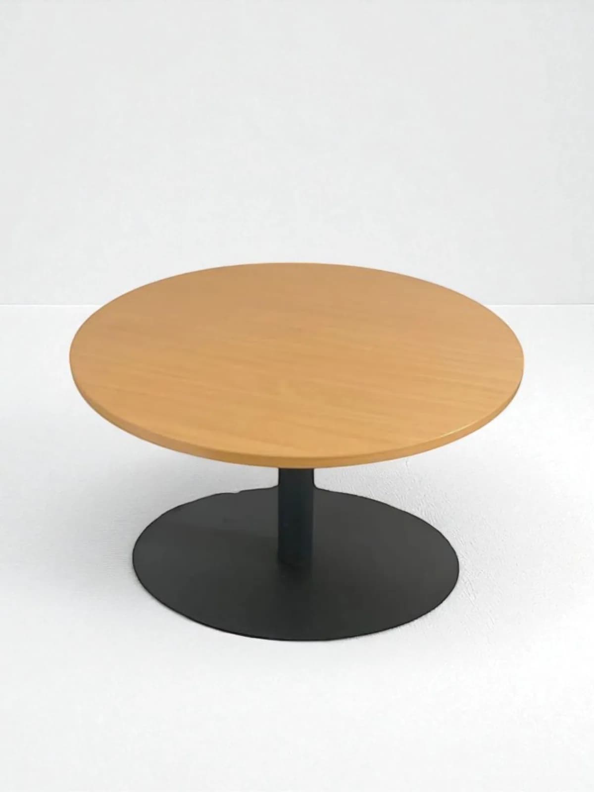 Table ronde haute ajustable chêne piétement Ovale