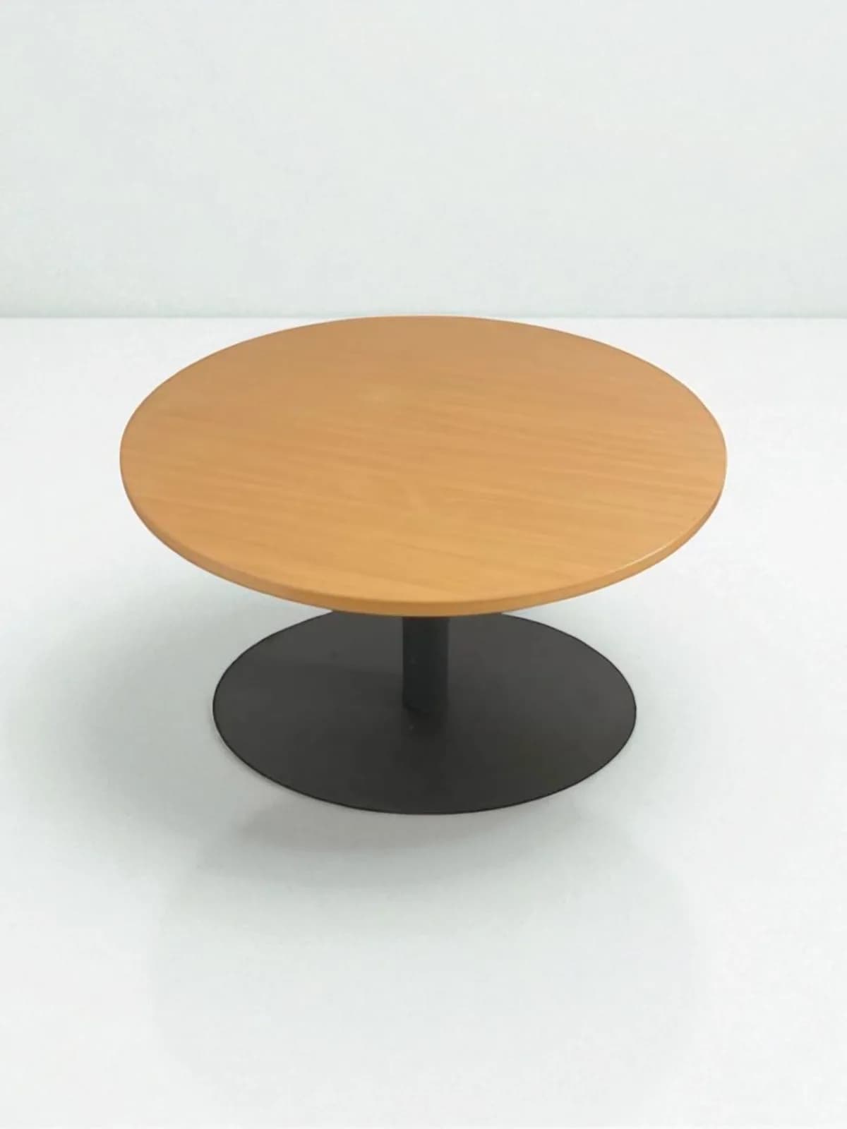 Table ronde haute ajustable chêne piétement Ovale — vue 2