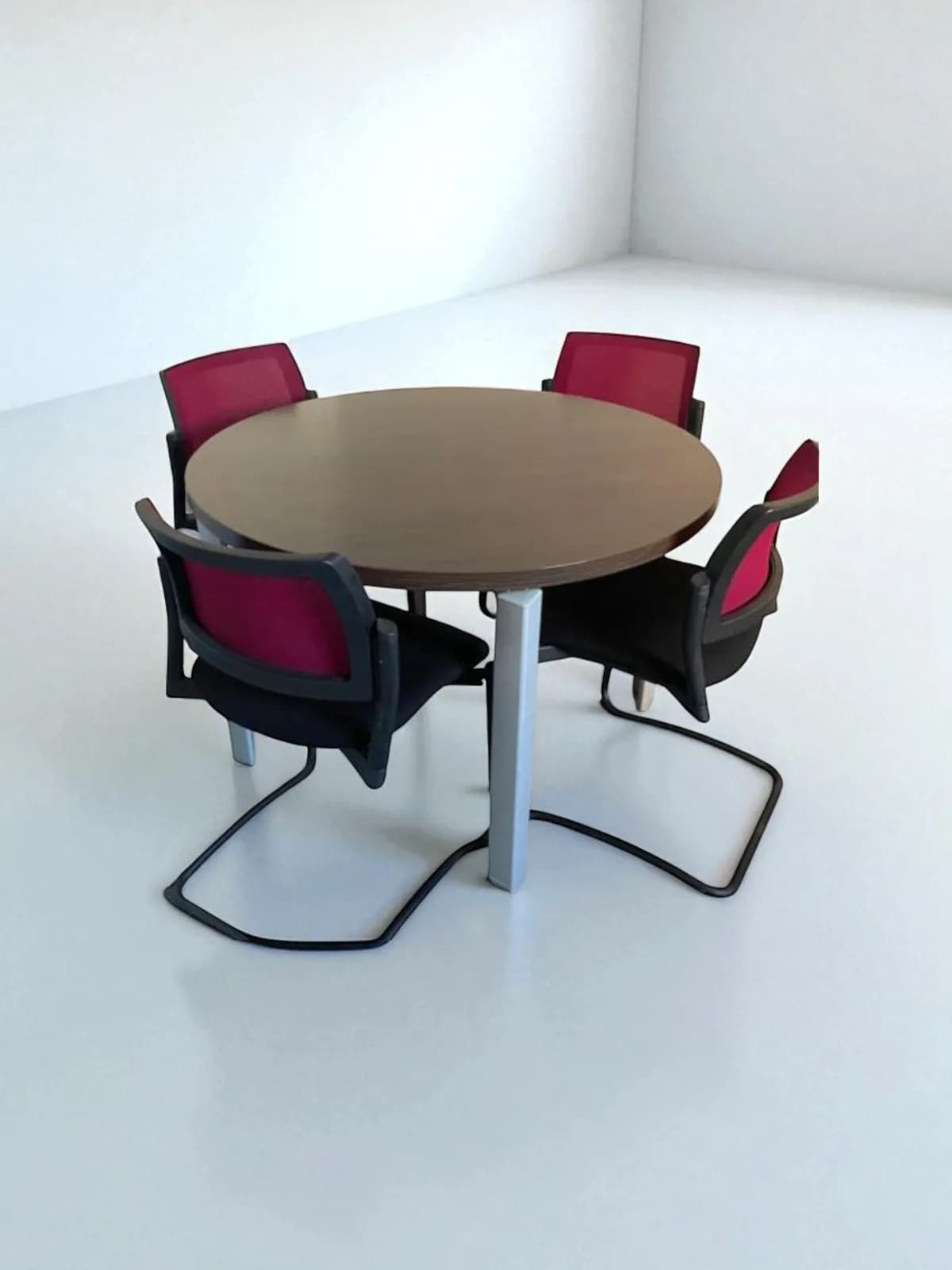 Table ronde sur pieds Haworth 120cm 4 personnes