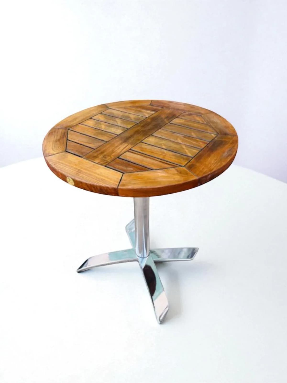 Table de Jardin Bar Ronde en Frêne - 68 cm - R.VLAEMYNCK — vue 2