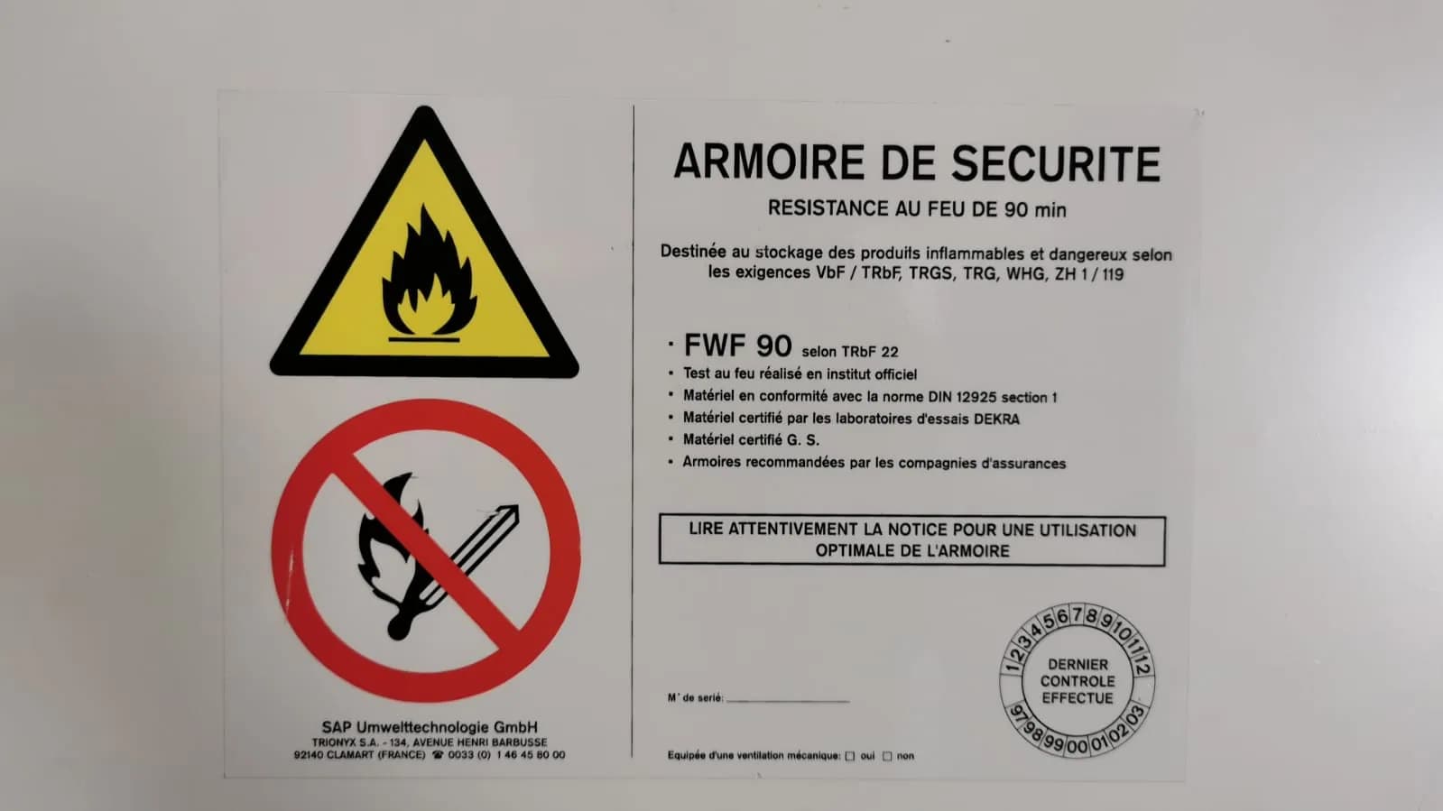 Armoire de sécurité pour laboratoire – Stockage de liquides inflammables — vue 7