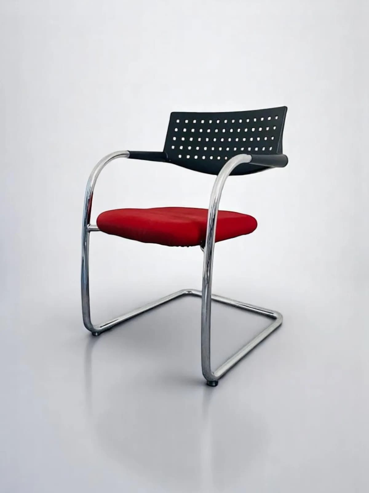 Fauteuil Vitra vis à vis luge visiteur inox — vue 2