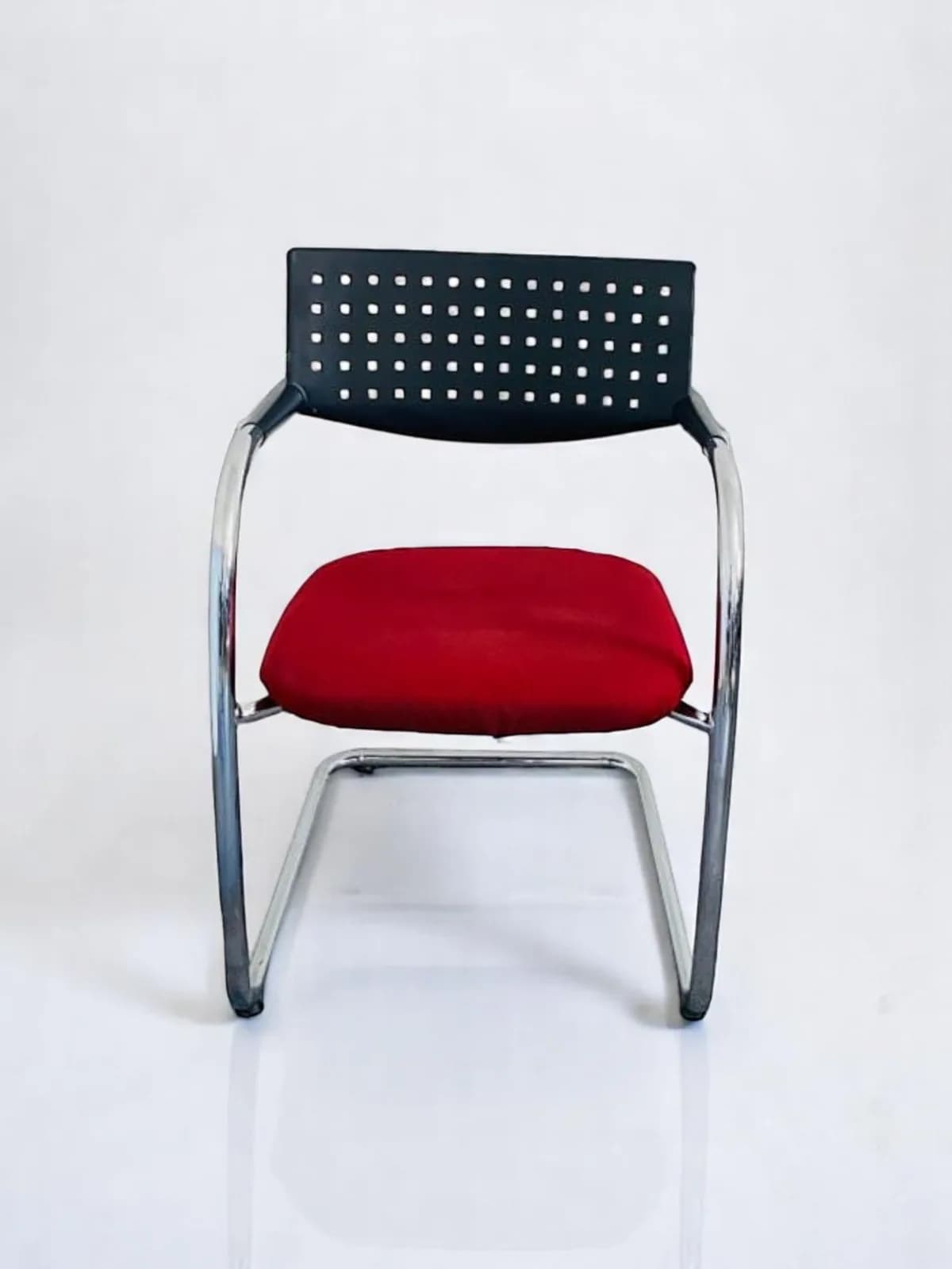 Fauteuil Vitra vis à vis luge visiteur inox — vue 3